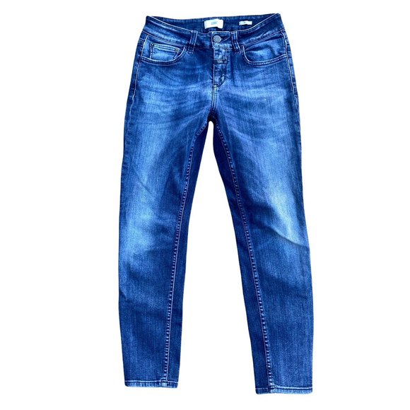 ANTHROPOLOGIE CLOSED SIZE 25 X 26 MADE IN ITALY SLIM FIT DARK WASH BAKER JEANS - Picture 1 of 9